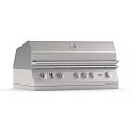 Stainless Steel Kitchen Grill Appliance With Modern Design And Multiple Control Knobs