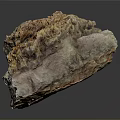 Natural Brown And White Stone With Rough Textured Surface And Unique Patterns 3d model