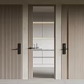 Modern Hinged Doors In Interior Design With Wooden Glass Panels Sleek Lines And Handles