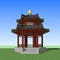 Chinese Style Pavilion Ancient Building Pavilion 3d model