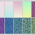 Wall Tile Macaron Gradient Seamless Ceramic Mosaic Classic Color Matching 3d model