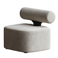 Dolmen Single Sofa Casual Chair Fabric Sofa 3d model