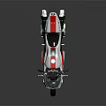 Sleek Modern Sport Motorcycle With Silver Red White Bodywork And Exhaust Pipes