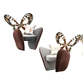 Gray Accent Chair with Brown and White Butterfly Wing Design and Comfortable Cushion