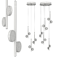 Modern chandelier chandelier hanging outboard round 3d model