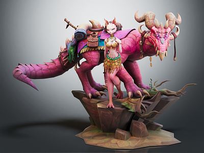 Modern game character fantasy beast fantasy 3d model