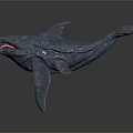 3D Mythical Creature Model With Open Mouth Sharp Teeth Tongue And Furry Skin