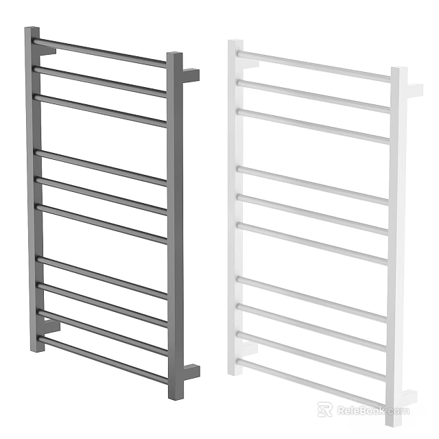 Modern Bathroom Accessories Grey And White Towel Rack For Home Use 3d model 