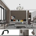 Modern Light Luxury Dining And Living Space With Custom Wine Cabinets And Elegant Dining Chairs