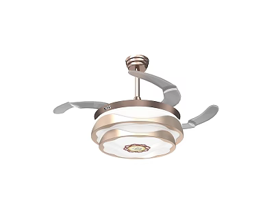 Modern Ceiling Air Conditioning Fan With Light And Decorative Blades Design 3d model
