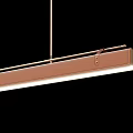 Modern Hanging Rectangular Chandelier With Sleek Design Warm Light And Wooden Frame 3d model