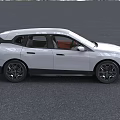 White BMW Electric Car With Modern Front Grille And Sleek Body Design
