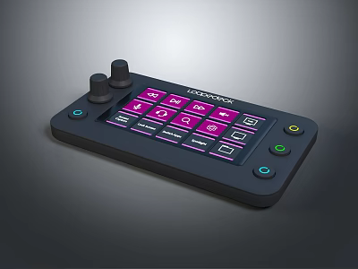 Loupedeck Control Device With Colorful Backlit Buttons And Two Adjustable Knobs 3d model
