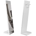Modern Full Length Floor Mirror With White Standing Frame And Living Room Reflection