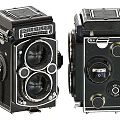 Vintage Twin Lens Reflex Cameras Retro Design Classic Collectible Photography Gear