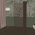 American retro partition 3d model