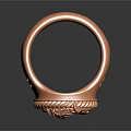 Exquisite Copper Colored Ring With Intricate Patterns And Decorative Details