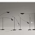 Modern Floor Lamps With Sleek Curved Arms And Black White Minimalist Design