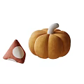 Adorable Plush Pumpkin And Mushroom Shaped Toys In Warm Orange Brown Hues