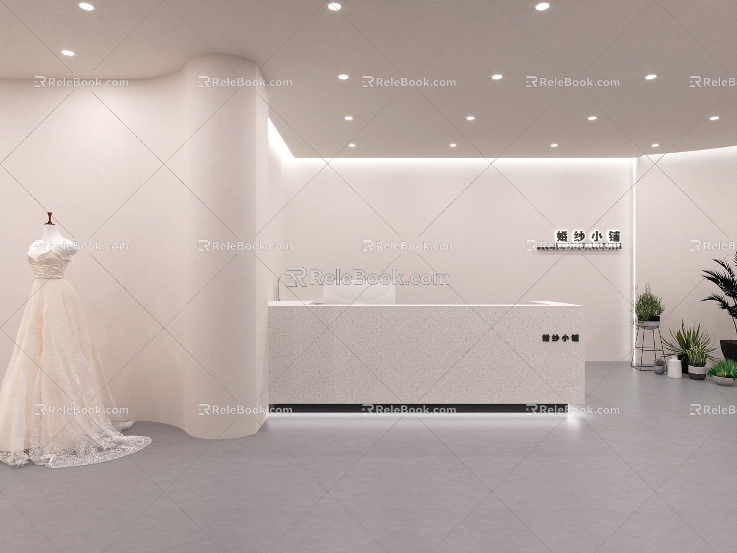 Modern Bridal Shop 3d model