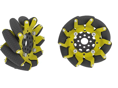 Tire Anti Slip Chains With Yellow Metal Structure And Black Rubber Parts 3d model