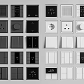 Modern Switch Panel Combination 3d model