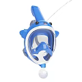 Blue Dolphin Shaped Snorkel Mask With Transparent Face Cover And Float Ball 3d model