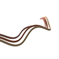Modern Curved Multicolored Partition Design With Stripes For Interior Decor