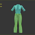 Blue Short Sleeved Overalls With Waist Belt For Daily Casual Wear And Style