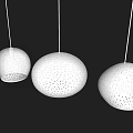 Modern White Spherical Pendant Lights With Hollow Out Design For Decorative Lighting