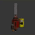 Browning Machine Gun Browning Gatling White Machine Gun Machine Gun Bullet Military 3d model