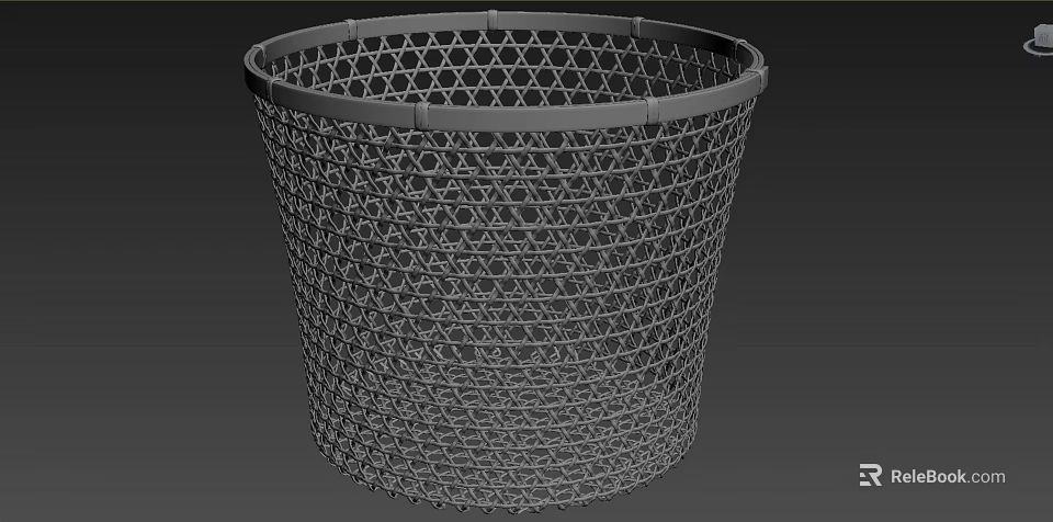 Public Facility Metal Mesh Trash Can With Sturdy Structure For Outdoor Waste Disposal 3d model 