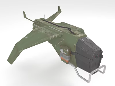 Sci-fi aircraft drone aircraft 3d model