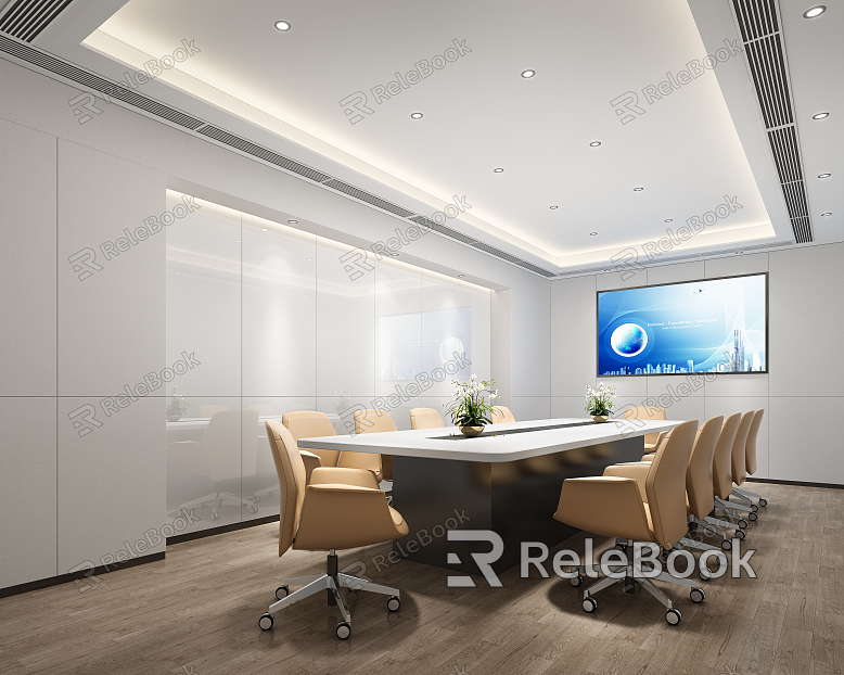 Modern Meeting Room Meeting Table and Chair model