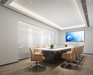 Modern Meeting Room Meeting Table and Chair 3d model