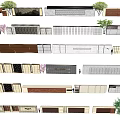Scenic Wall Design For Entrance With Various Plant Decor And Wooden Panels