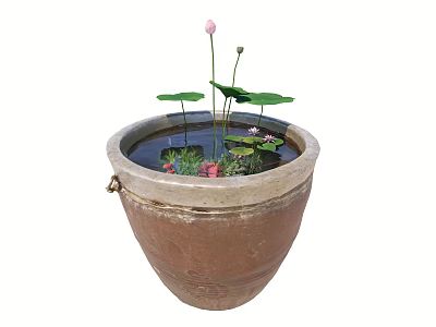 Chinese-style Lotus Tank Fish Tank Garden Ornaments 3d model