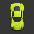 Yellow 3D Rendered Sports Car With Sleek Design Black Windows Alloy Wheels And Reflective Surface