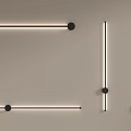 Modern Minimalist Black Linear Wall Lamps With LED Light For Indoor Decor
