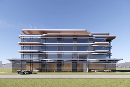 Low-rise residential apartment building 3d model