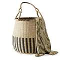 Woven Storage Baskets With Handles And Geometric Patterns For Home Decor And Organization 3d model