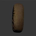 Ancient Stone Artifact With Circular Shape And Central Hole And Radiating Grooves On Dark Background