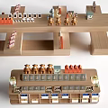Modern Wooden Display Shelf Cabinets For Retail Store Cute Toys And Gift Product