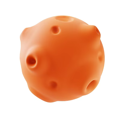 Abstract Orange Spherical Sculpture With Creative Artistic Surface Holes Design 3d model Abstract Orange Spherical Sculpture With Creative Artistic Surface Holes Design 3d model