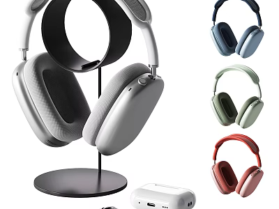 High Quality Wireless Over Ear Headphones With Multiple Colors And Charging Case 3d model