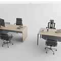 Modern Office Desk Setup With Computer Monitor Laptop Office Chair And Desk Lamp