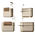 Modern Elegant Reception Desk Design With Wooden Texture And Gold Trim Lighting