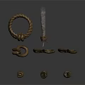Handmade Rope Craft Items With Knots Loops Coils And Wooden Stick