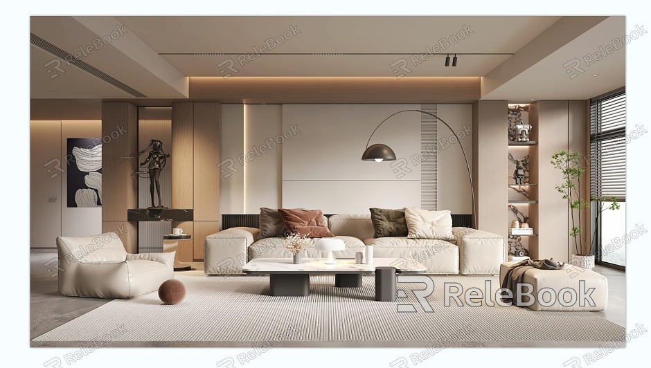 modern living room model