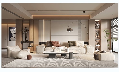 modern living room 3d model